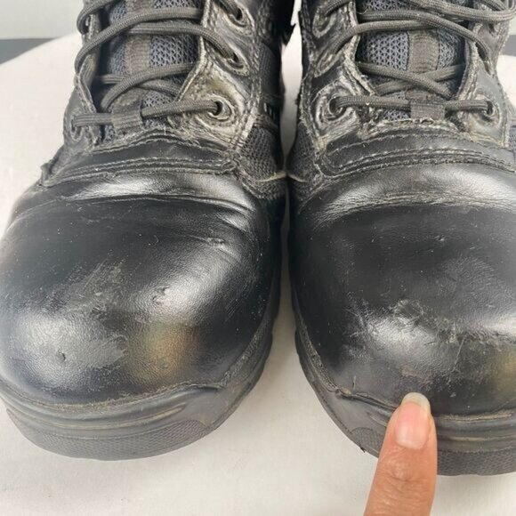 Thorogood BBP Waterproof Side-Zip Men's size 11 M Black Leather Tactical Boots - Picture 9 of 16